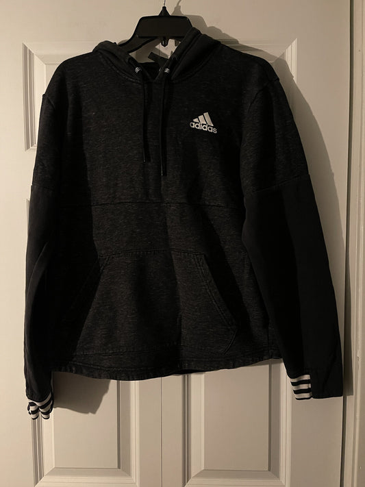 Adidas black hooded sweatshirt size small