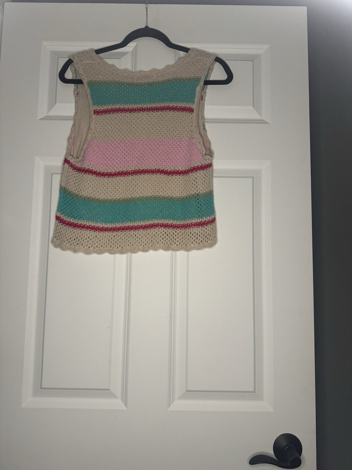 Z Supply Sol Knit Sweater Tank Xl Tan Pink Green Nwt 59