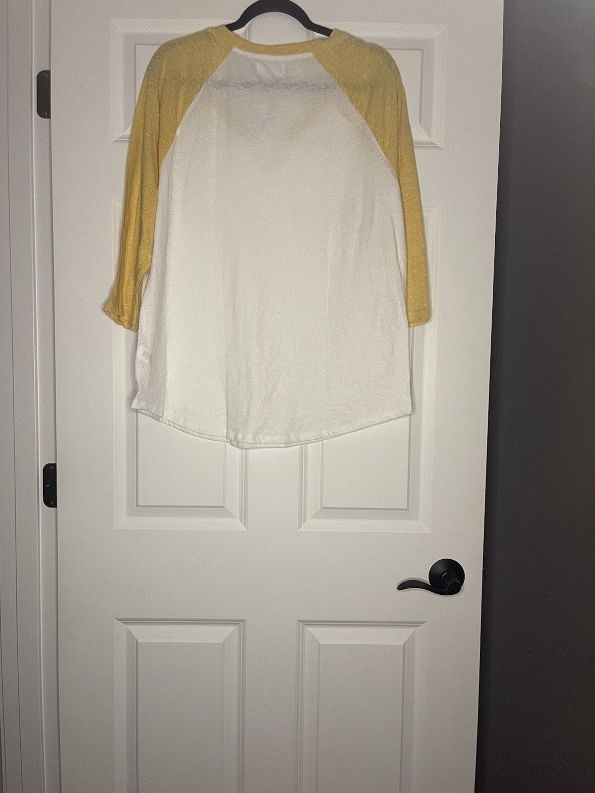 Maurice’s 24/7 3/4 Sleeve Blouse Xl Yellow Sleeve White Body Nwt