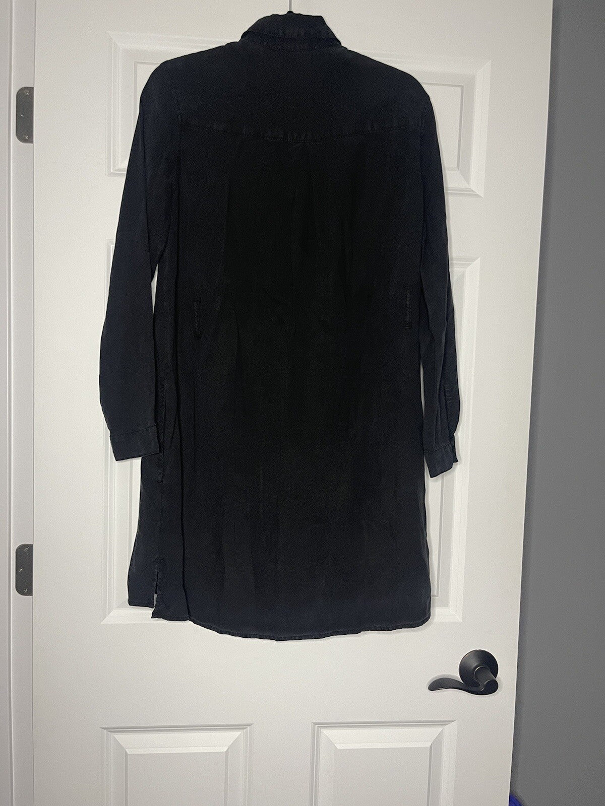 Cloth & Stone long sleeve button up dress small with belt black 