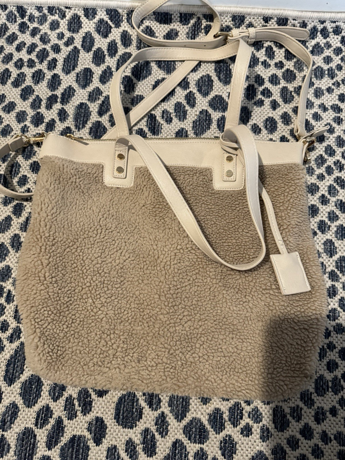 Mali And Lili Beige And Cream Purse Small Mark On Bottom 