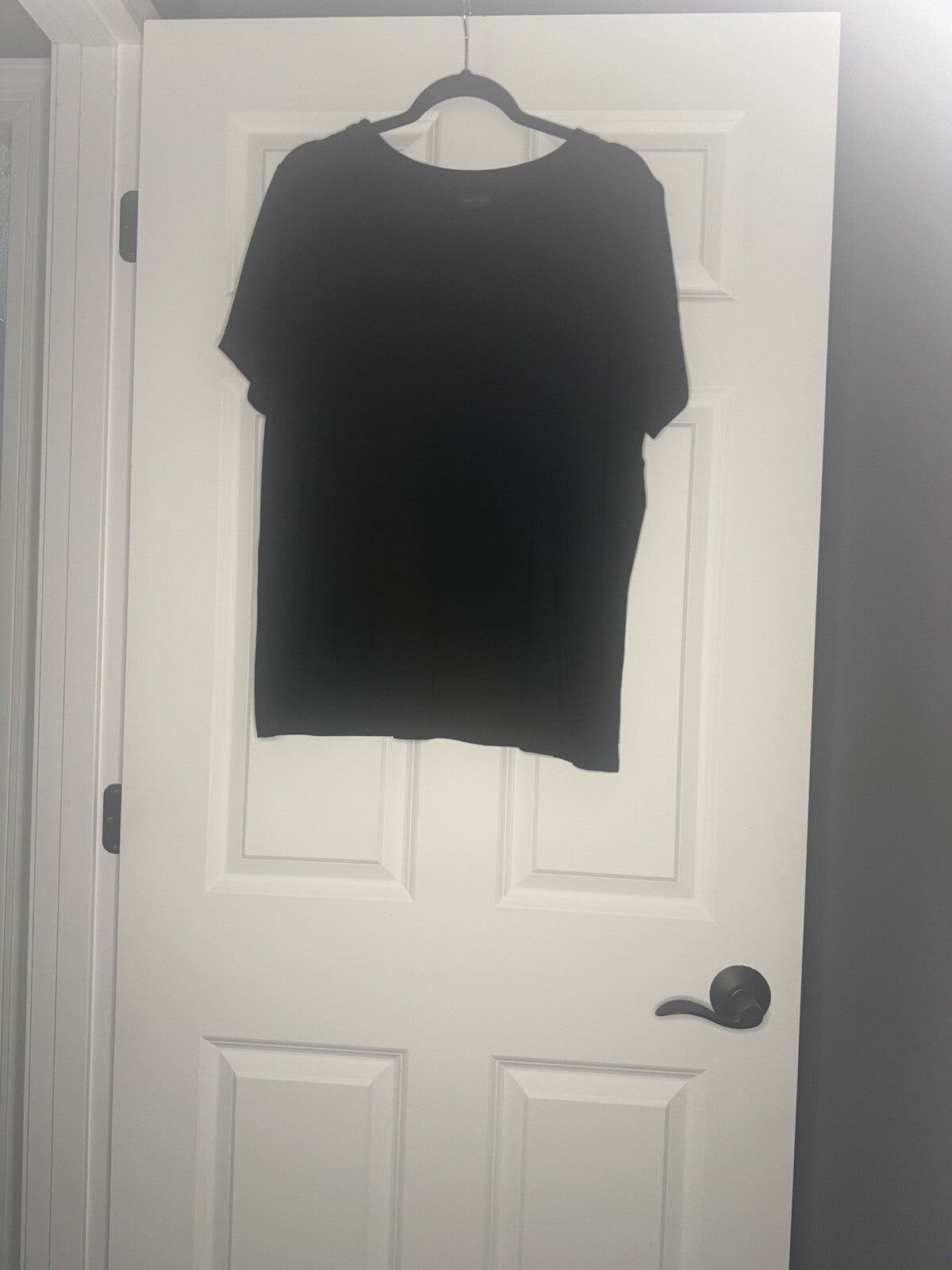 J Jill Wearever Collection Short Sleeve Blouse Xl Black 