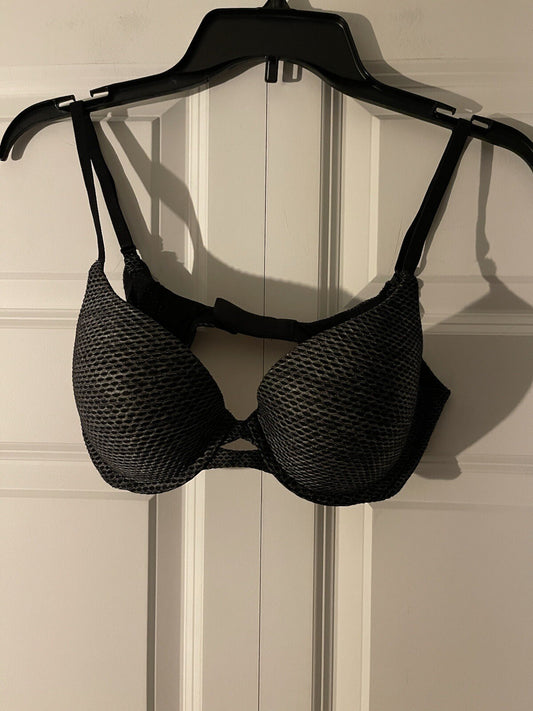 Victorias secret perfect shape Push Up Bra 34c black and gray