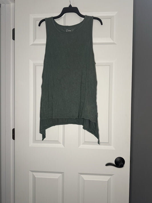 Zyia Active Tank with Slits In Sides Large Green 