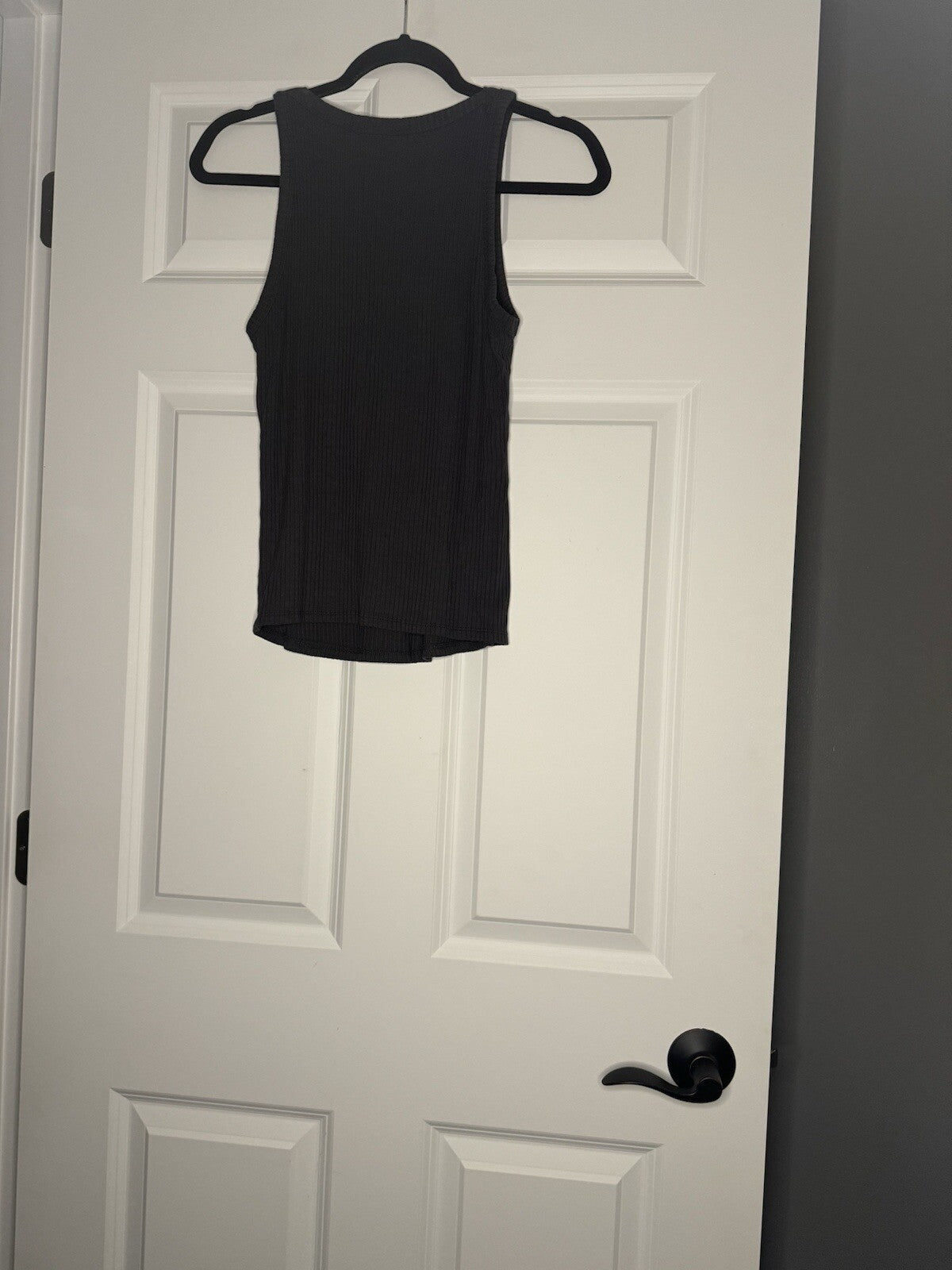 Zenana Ribbed Sleeveless Top Small Gray 
