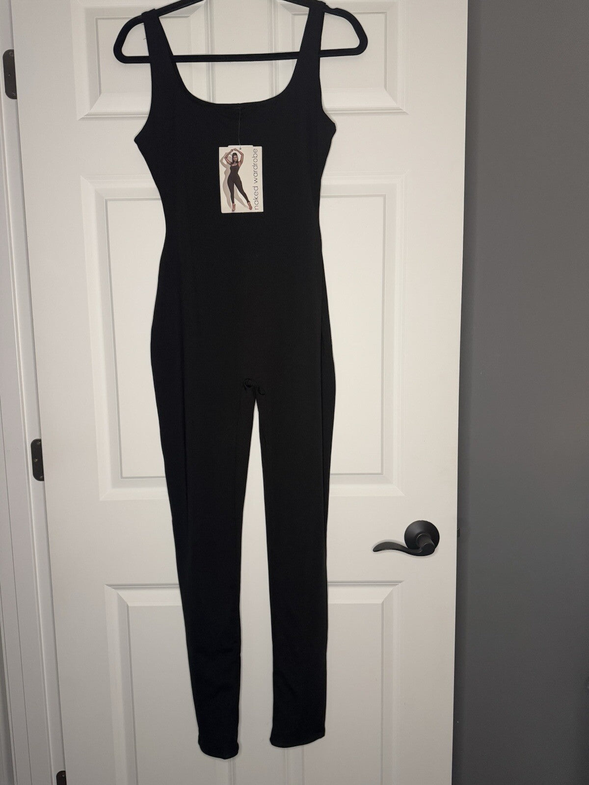 Naked Wardrobe  Sleeveless Jumpsuit Large Black Nwt $62