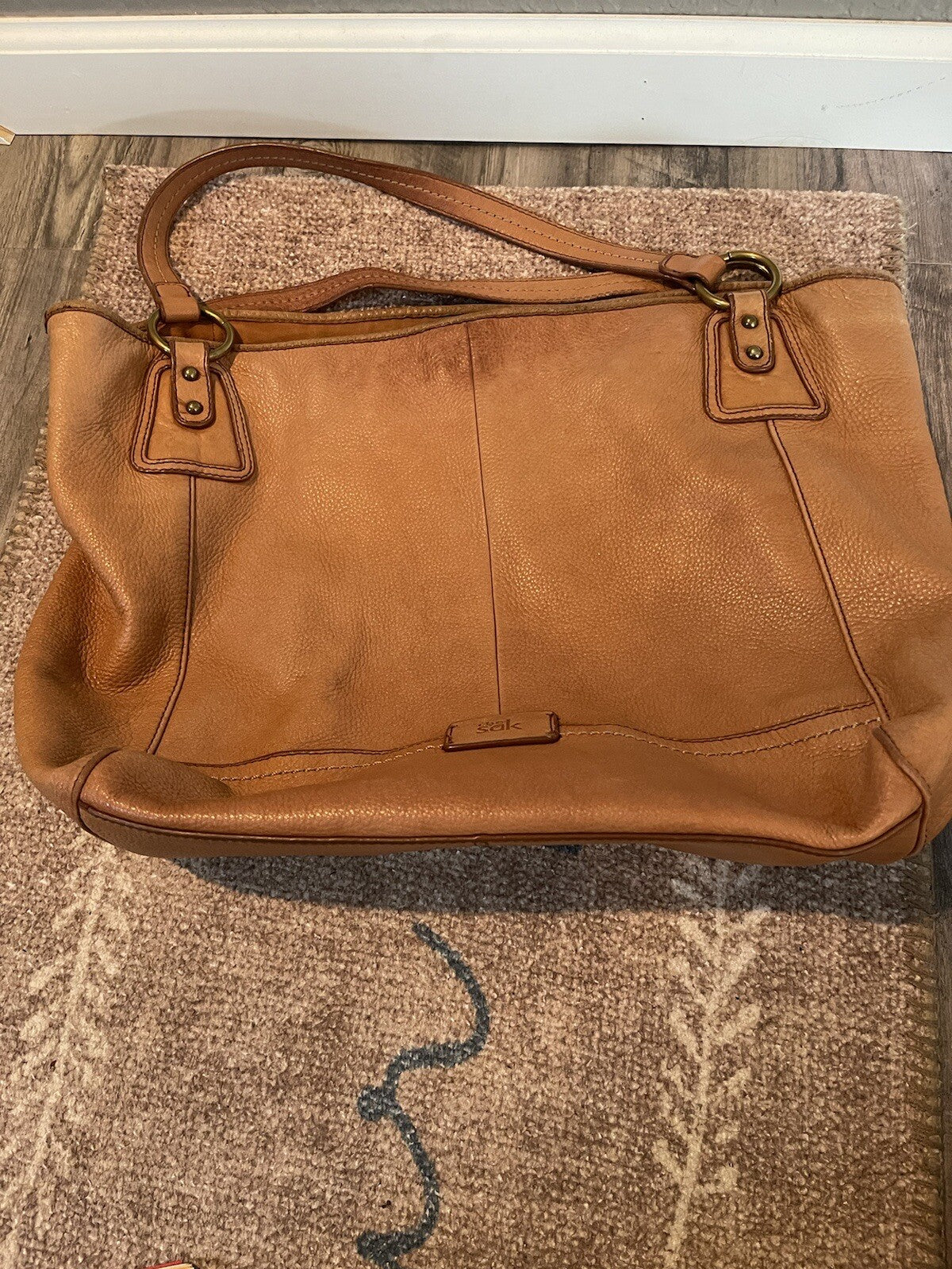 The sak leather handbag purse brown some marks as shown