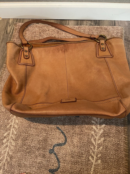 The sak leather handbag purse brown some marks as shown