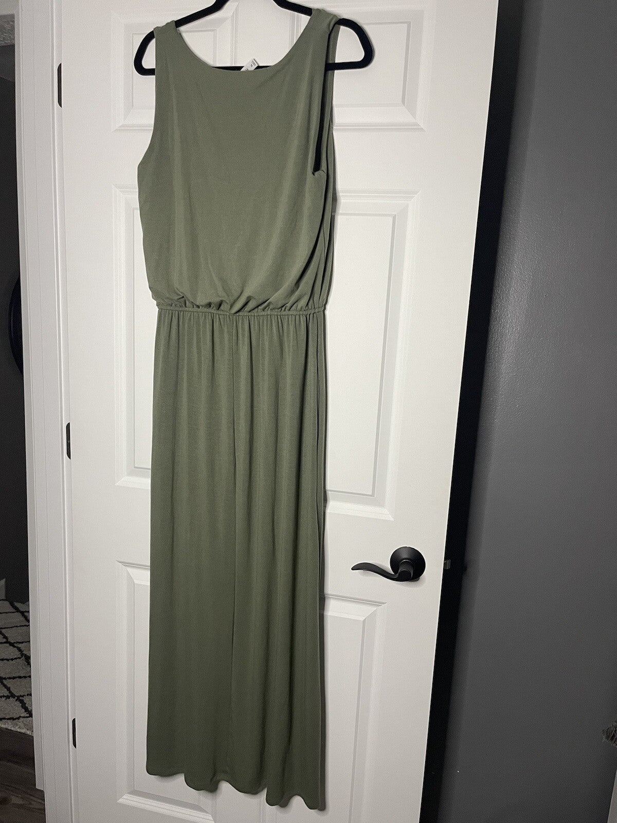 Zenana premium sleeveless maxi dress xl green 