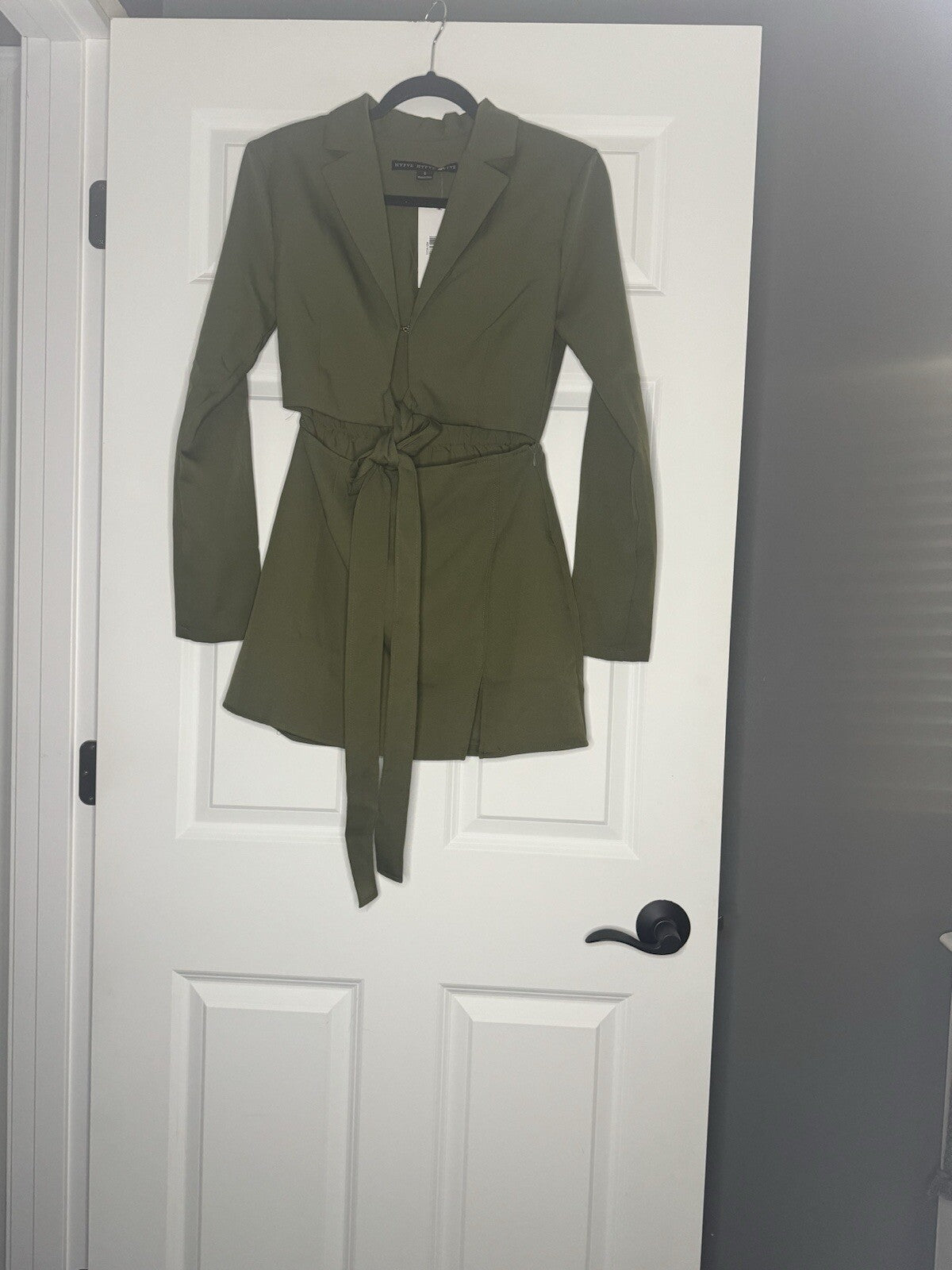 Hyvfe Dress With Cut Outs And Built In Shoulder Pads Small Nwt 