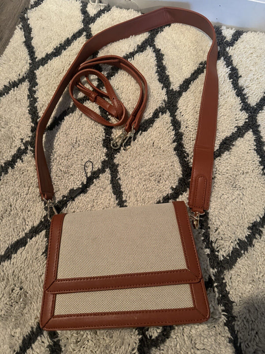 Unbranded Purse Brown Beige W Additional Straps