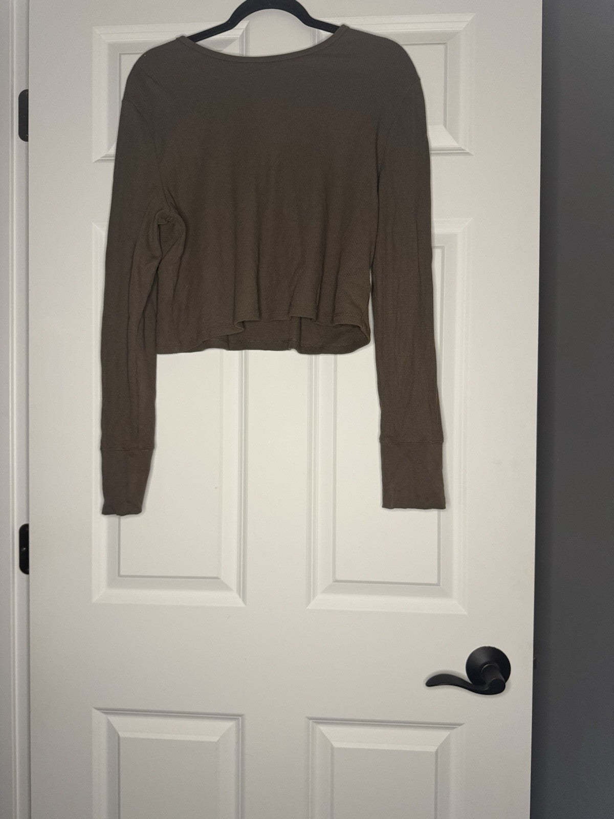 Nuuds Waffle Knit 2 Piece Pajama Set Xxl Brown 