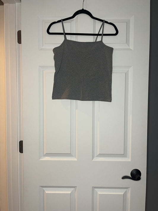 Wild fable crop tank large gray