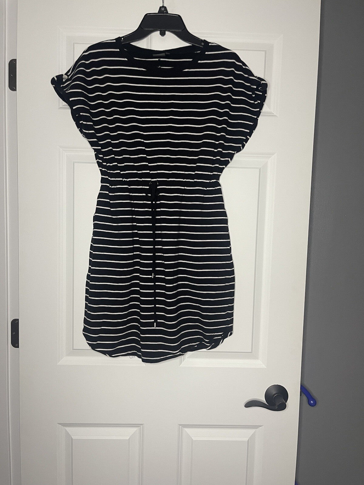 Rafaella dress black and white striped medium 