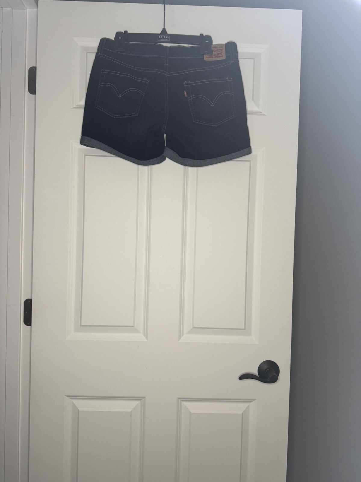 Levi Strauss Jean Shorts Size 29 Dark Wash W Cuff  