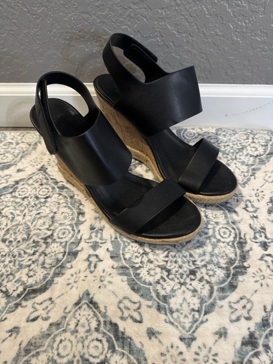 Charles By Charles David Wedge Sandals 9 Black