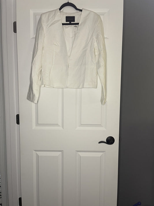Banana Republic Blazer White Linen Size 12 New With Tags Msrp 109.99