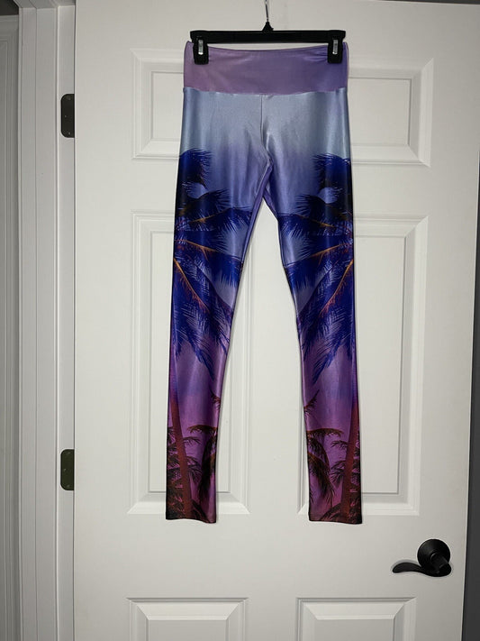 Goldsheep leggings small purple blue orange print