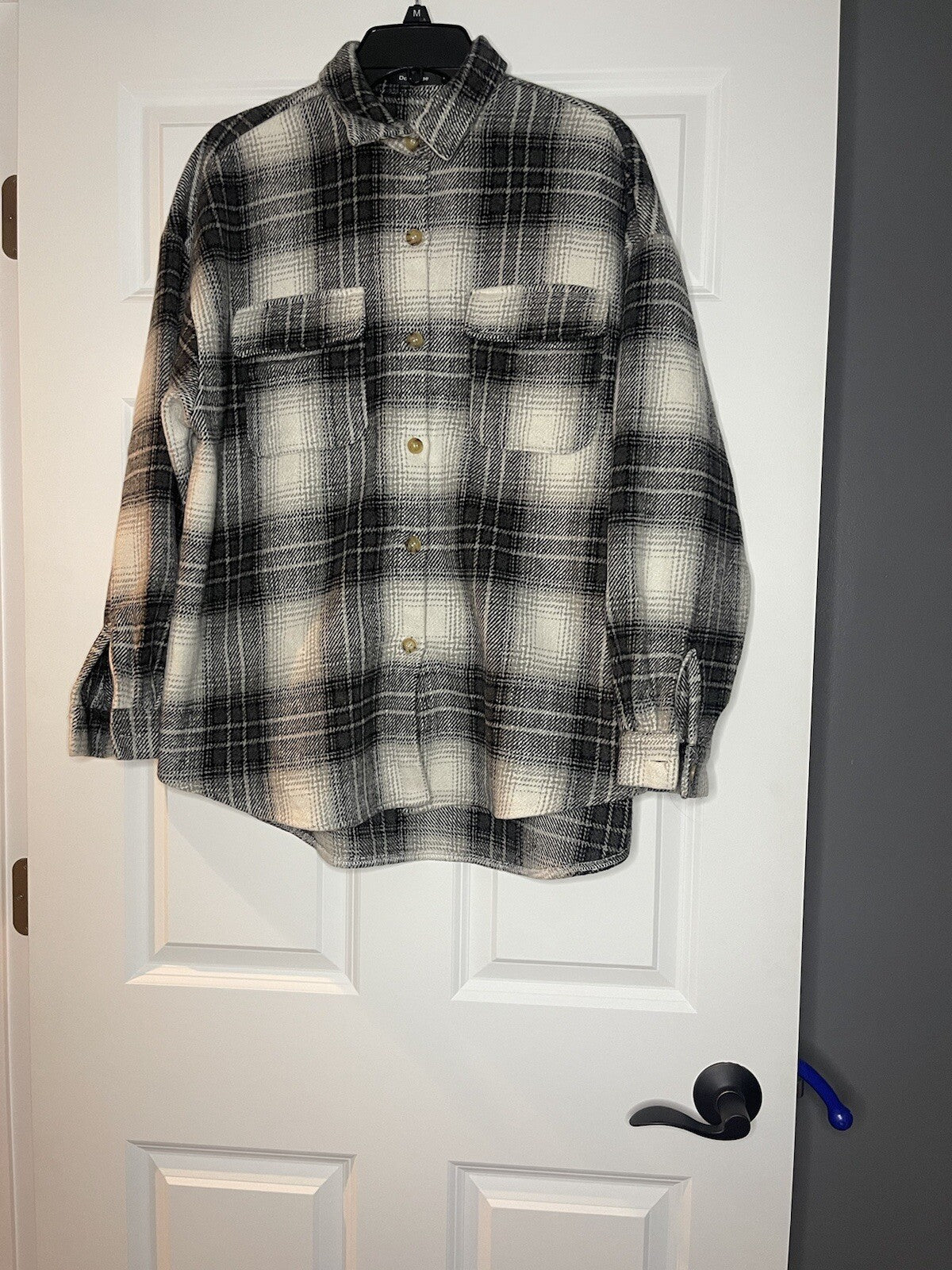 Doe & Rae shacket small black gray white 