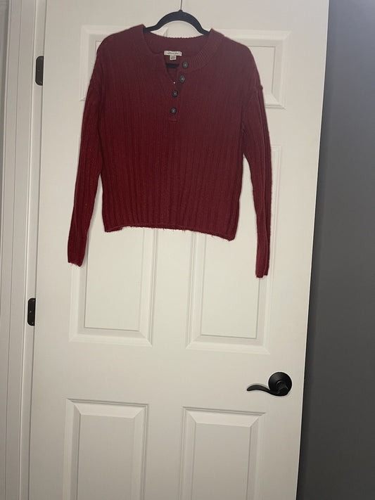 American Eagle Sweater XS Red Ribbed New With Tags 