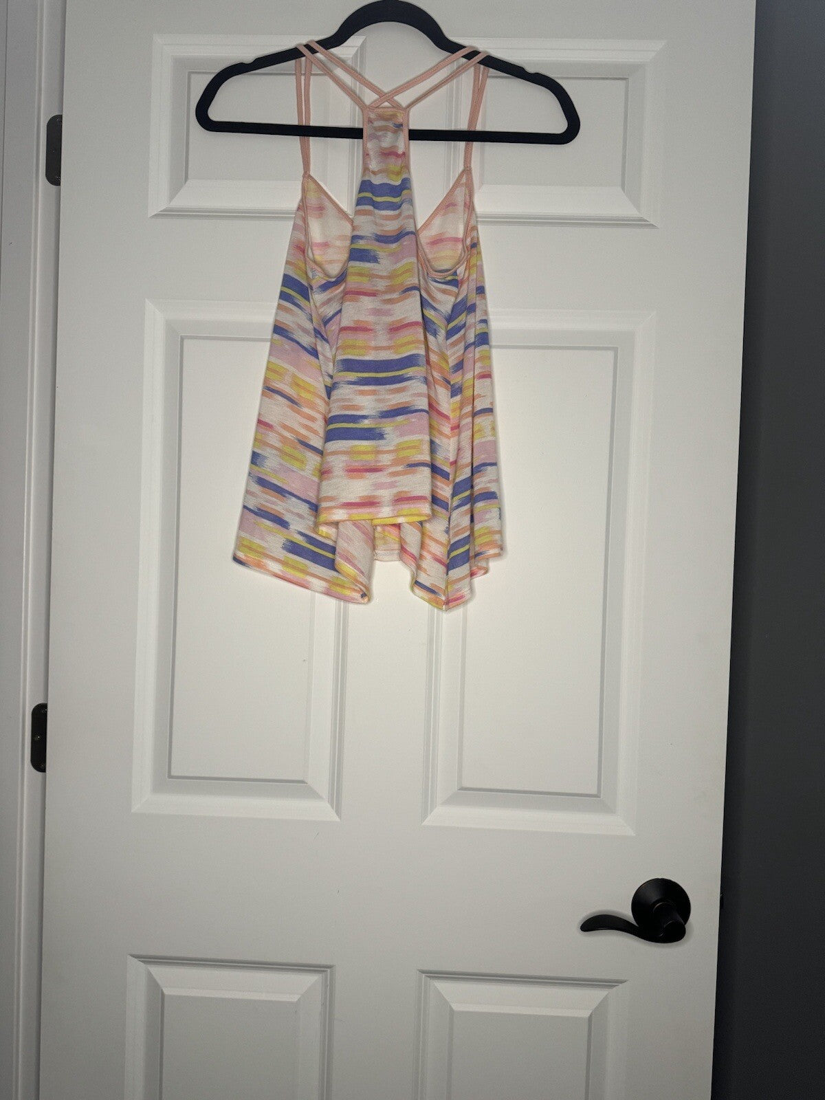 American Eagle Sleeveless Top Peach Pink White Purple Yellow Mix 