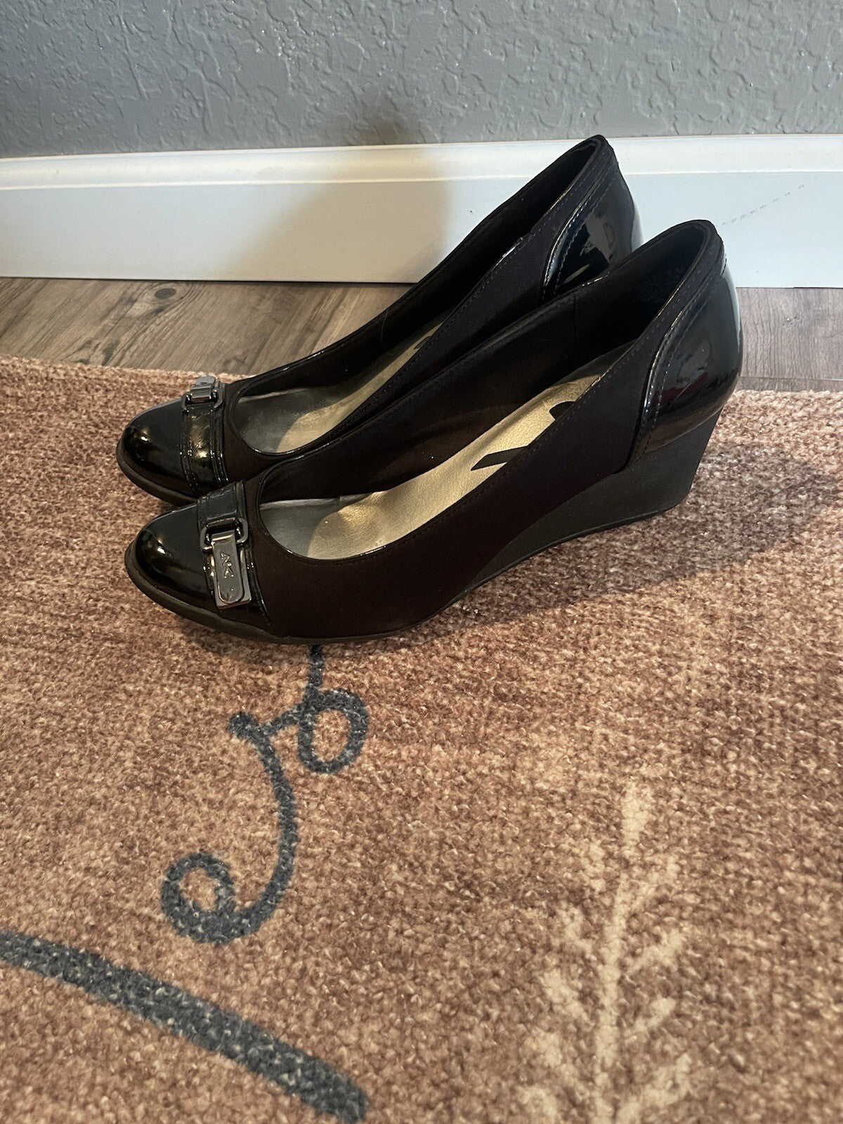 Anne Klein Sport Black Heels Size 9.5 