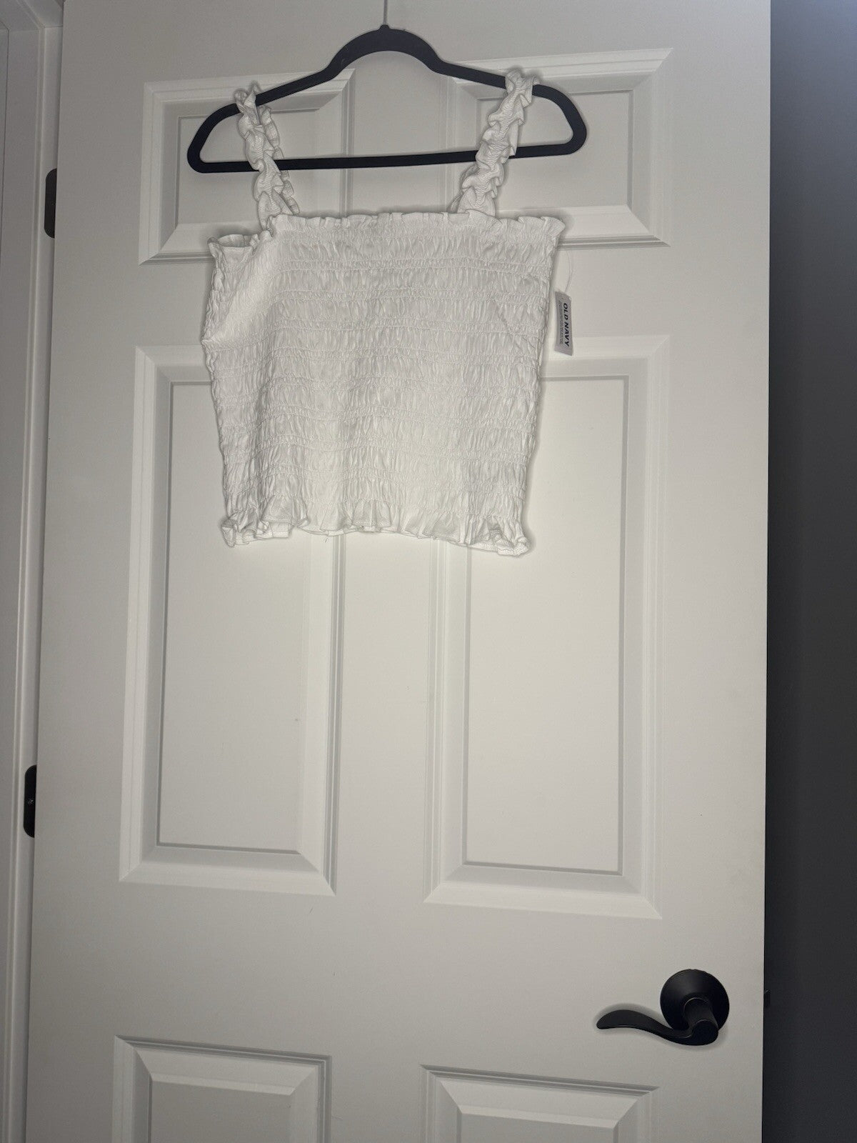 Old Navy Large tall Sleeveless Ruffle Top White Nwt 