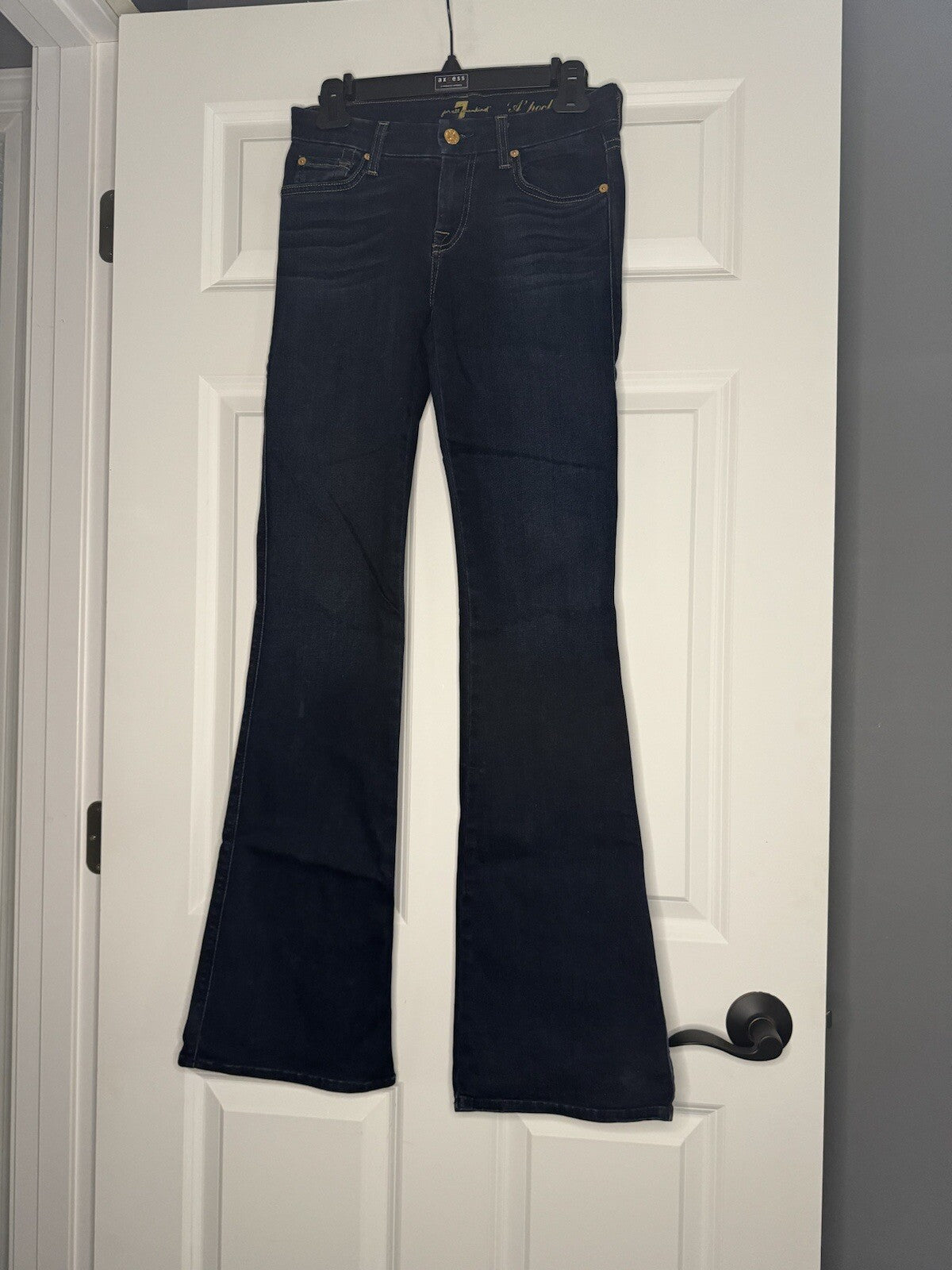 7 For All Mankind A Pocket Flare Jeans Size 25 Dark Wash 