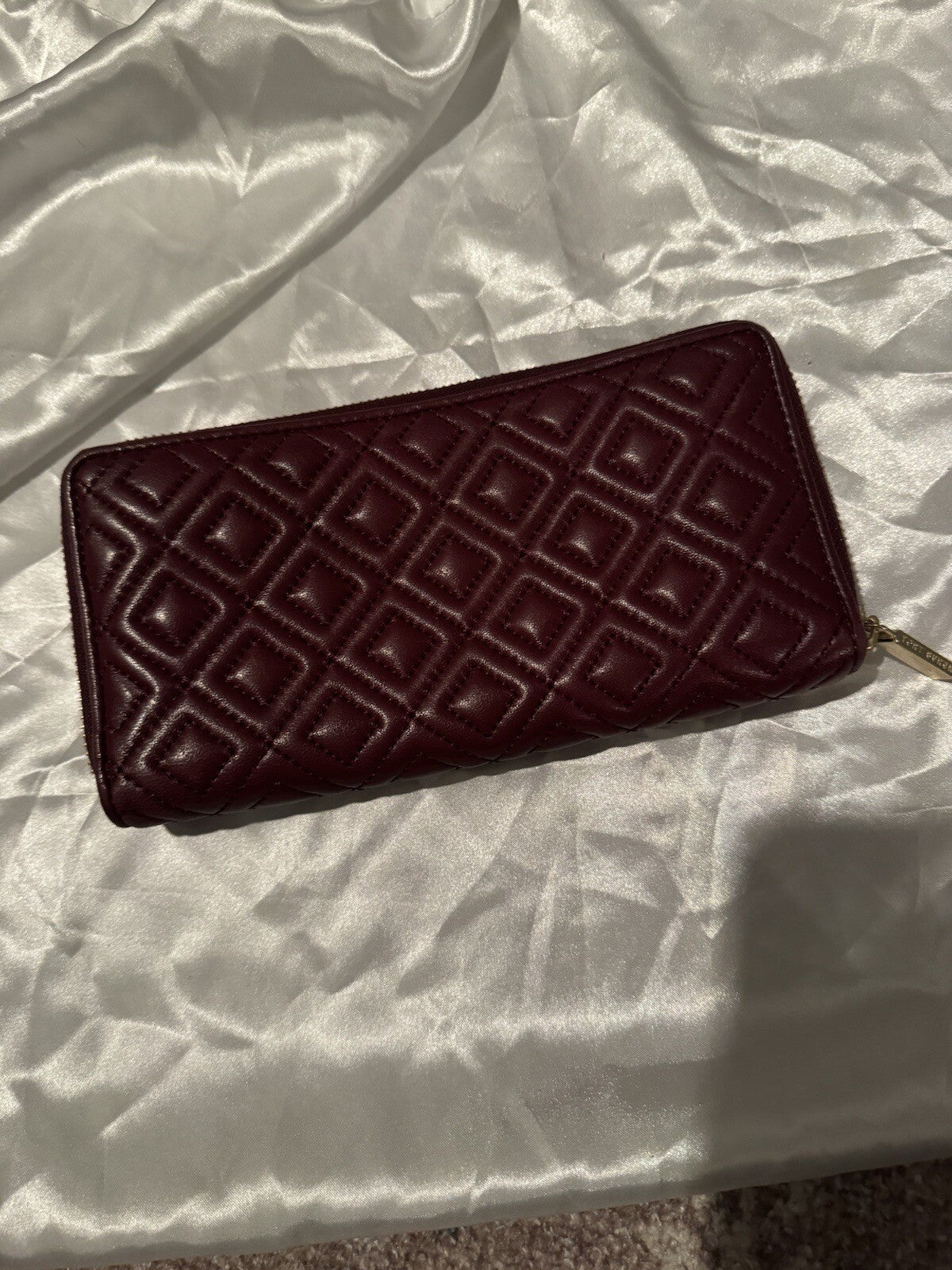 Tory Burch Shoulder Tote With Wallet Maroon Print 