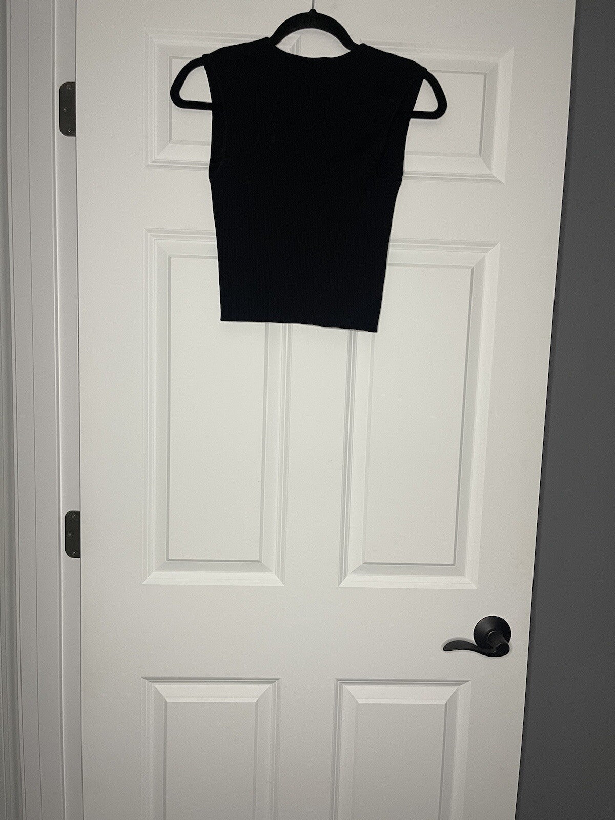 Cider cropped sleeveless blouse ribbed black xl NWT
