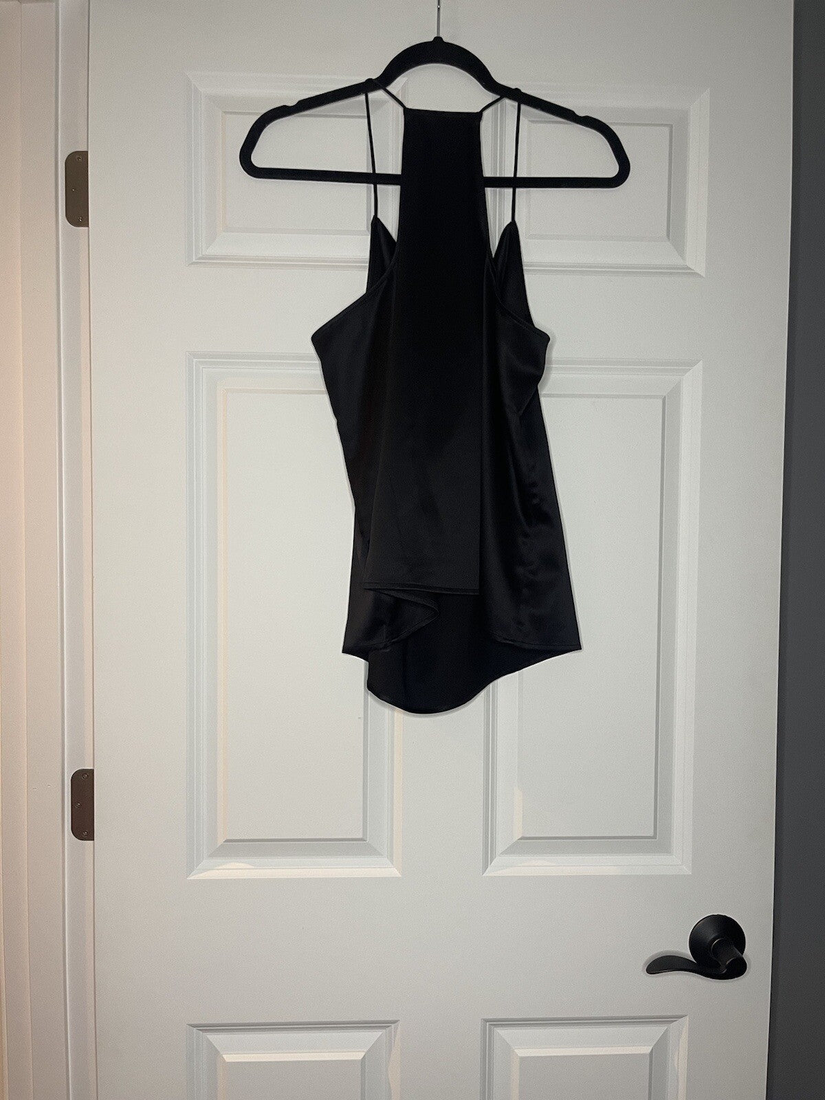 Express spaghetti strap sleeveless blouse large black 