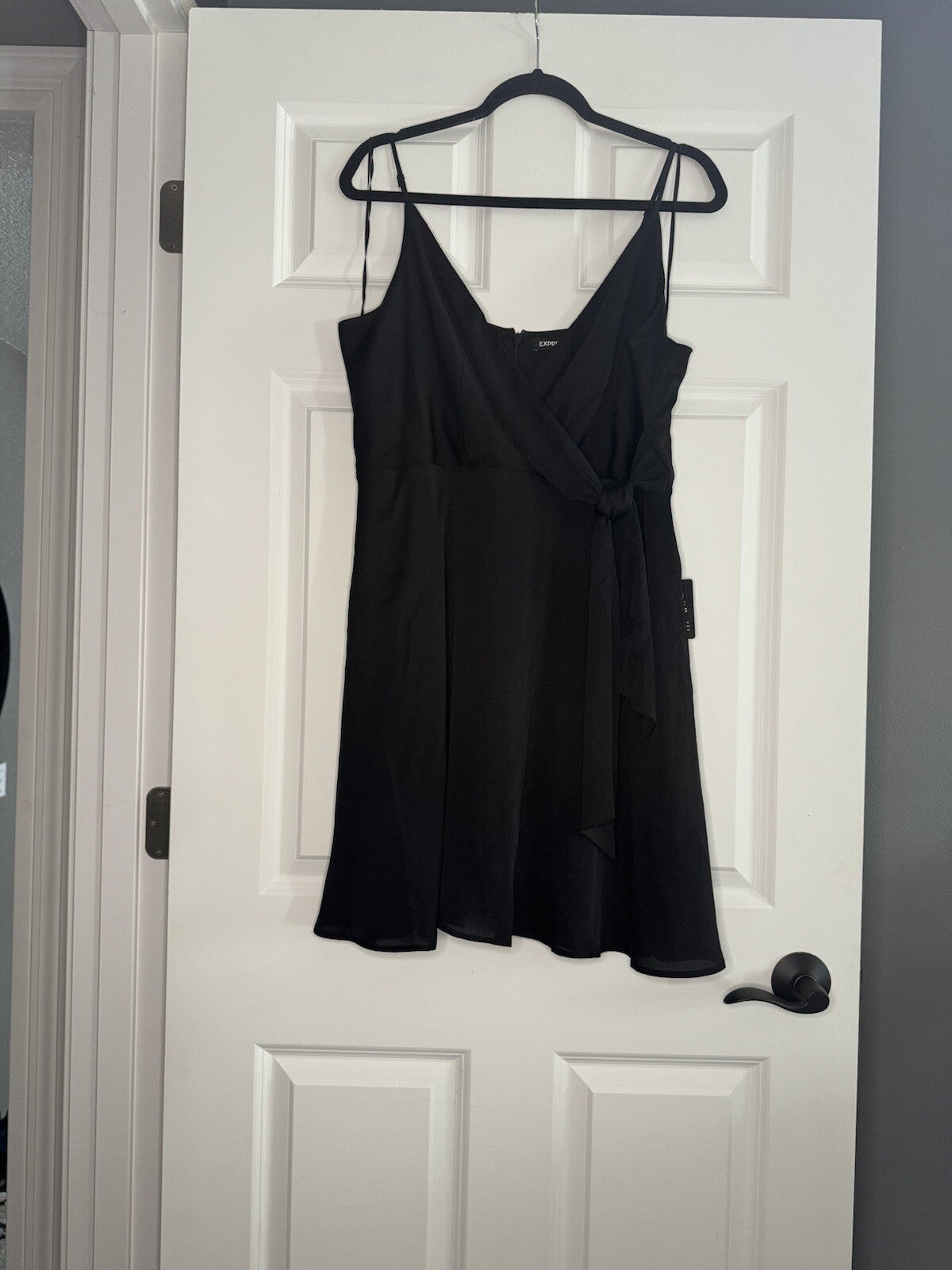 Express Sleeveless Dress Black With Tie Xl Nwt 