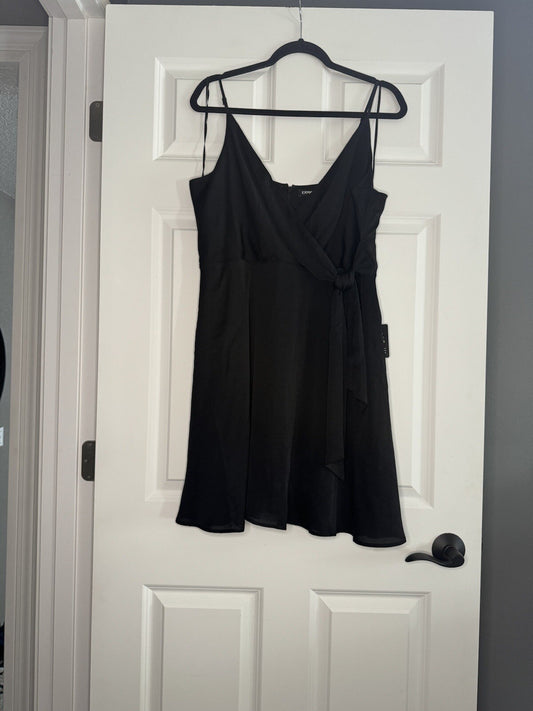 Express Sleeveless Dress Black With Tie Xl Nwt 