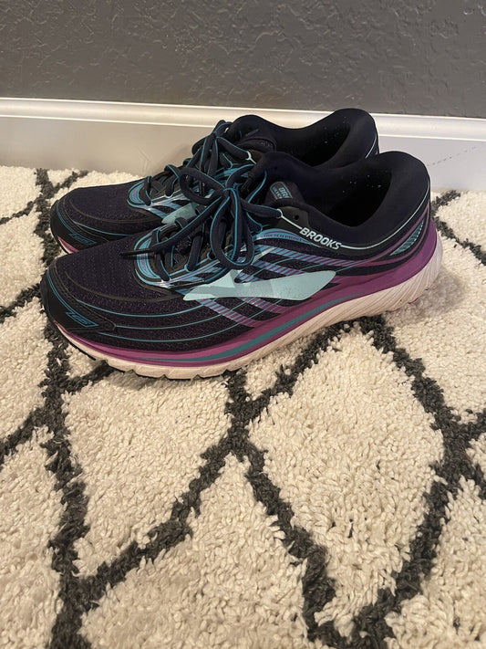 Brooks glycerin 15 tennis shoes blue purple white size 11