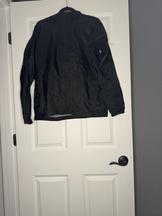 Columbia Lightweight Jacket Large W Hood Black 
