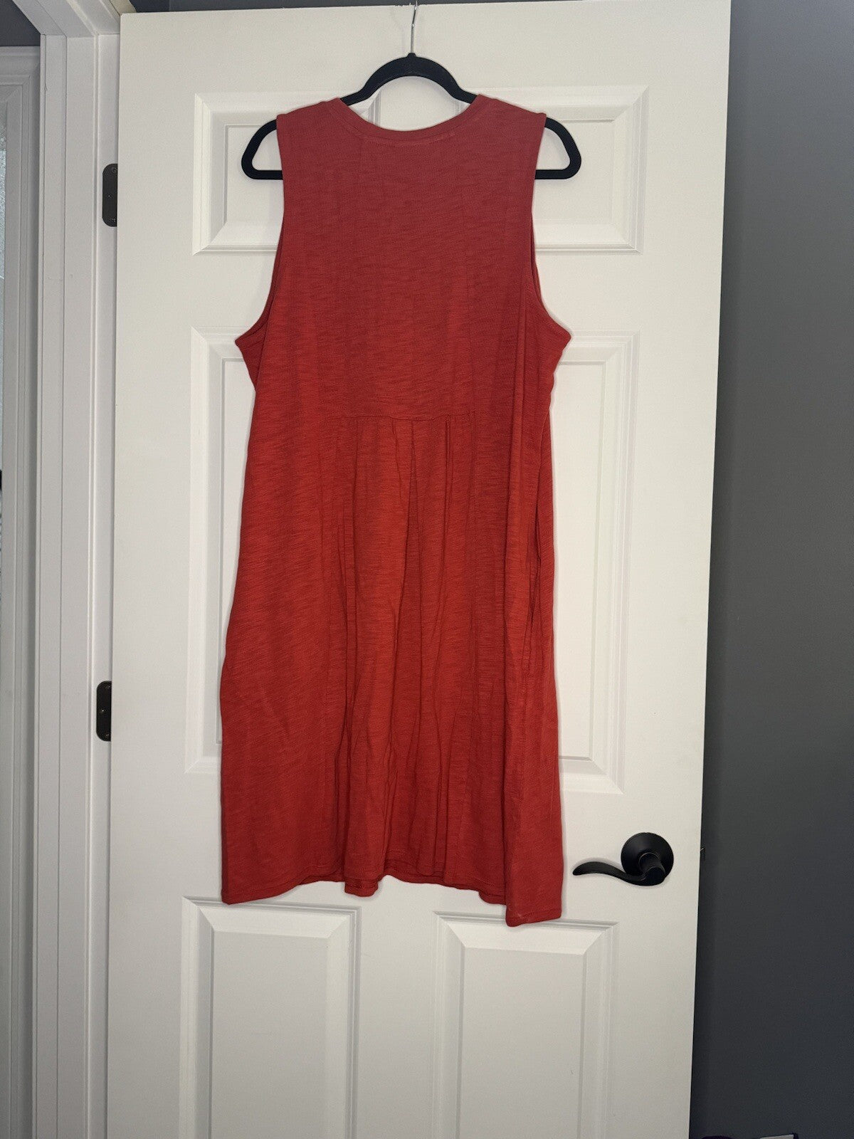 J Jill Sleeveless Dress Xl Hibiscus Red Heathered W Pockets Nwt 79.00