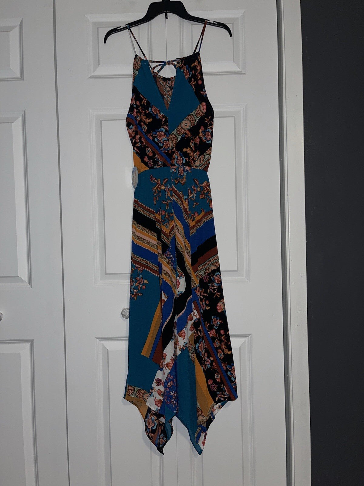 Macy’s Fishbowl dress size xs multicolor high low nwt