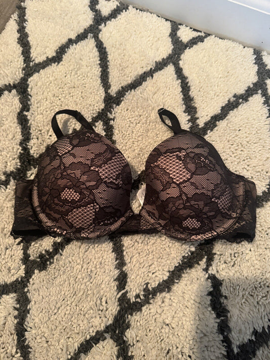 Victorias Secret Bio fit Demi Uplift Bra 34c Beige And Black Lace 