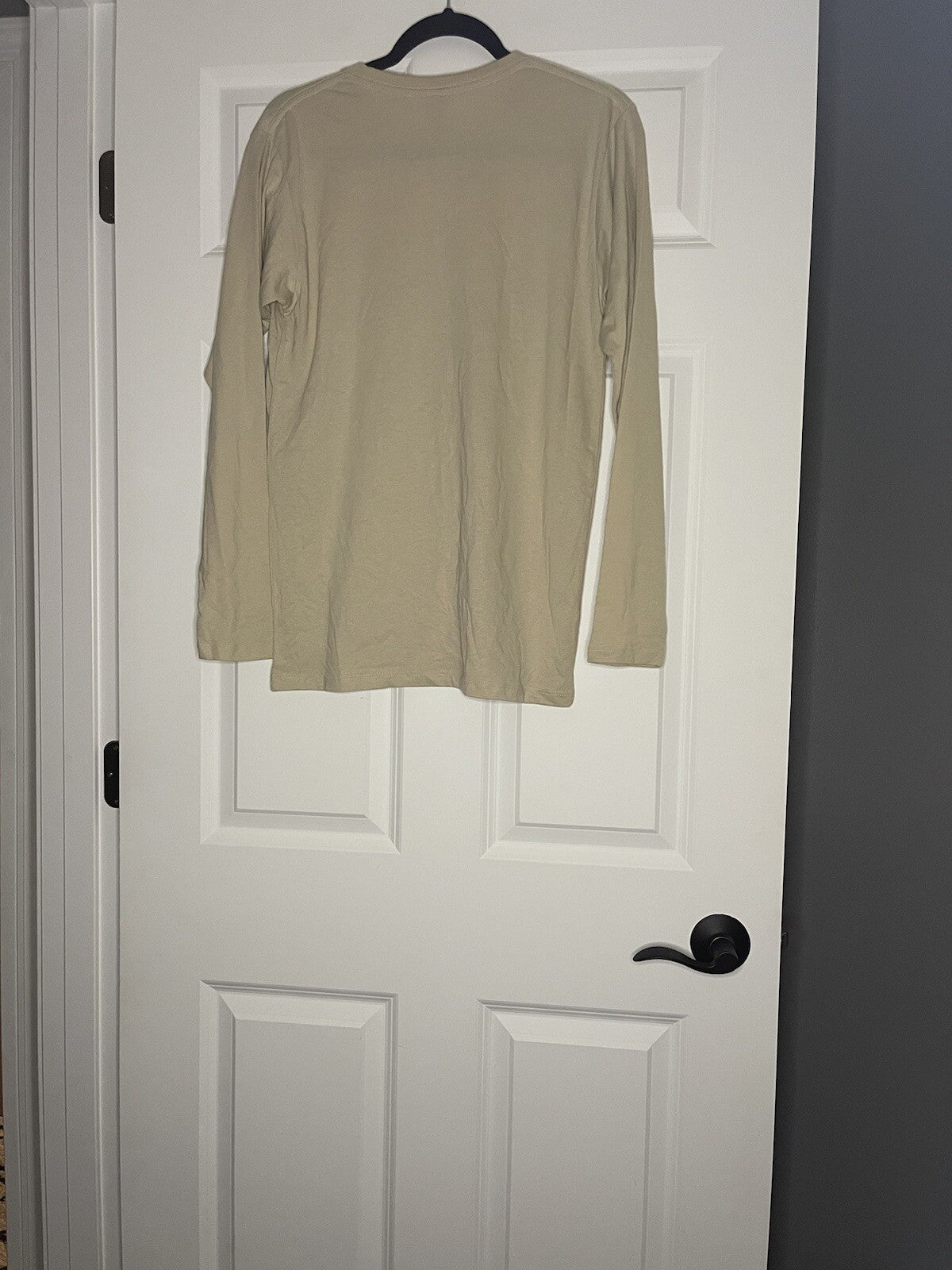 Platinum Long Sleeve Shirt Taupe W Blue Let Is Snow Somewhere Else Small