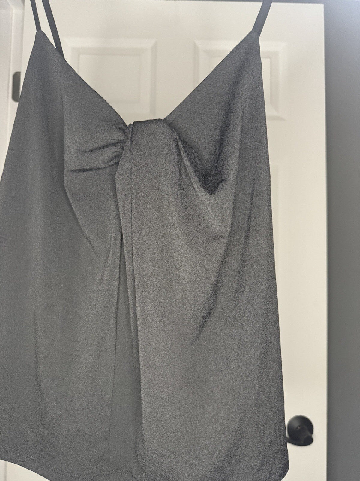 Banana Republic Sleeveless Blouse Size Xl Black Criss Cross Straps Nwt 