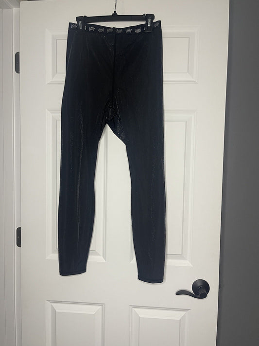 Yitty scrunch butt leggings black with silver sparkle xl