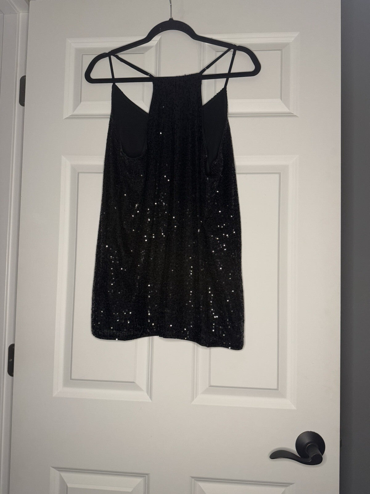 Unbranded Sleeveless Blouse Xl Black Sequins 