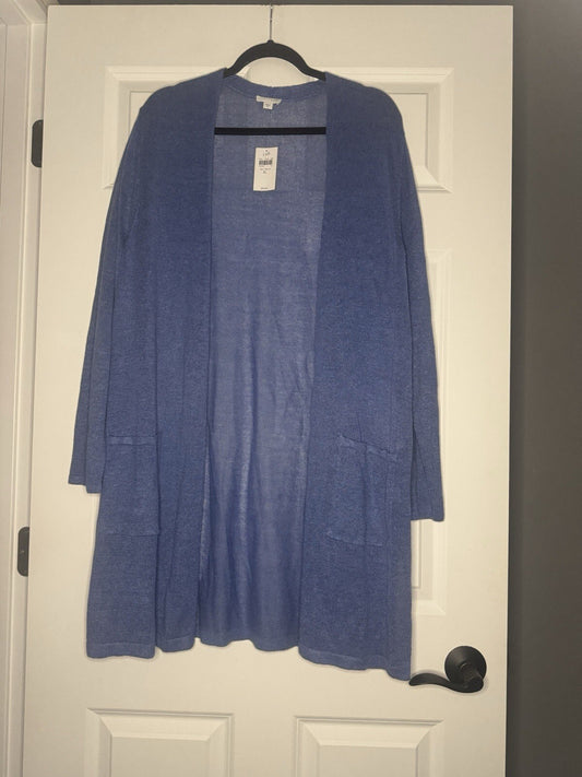J Jill Cardigan Sweater Delft Blue Xl Nwt Msrp 89
