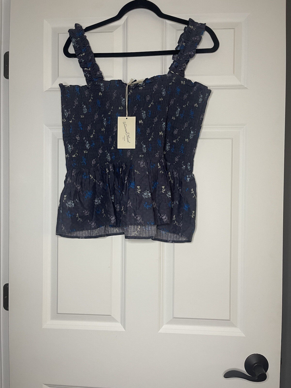 Universal Thread Sleeveless Blouse Xl Gray W Purple Blue Green Yellow Floral Nwt