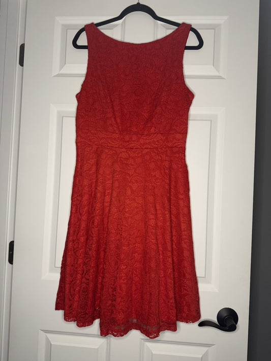 Bbonline Sleeveless Dress Xl Red Lace 