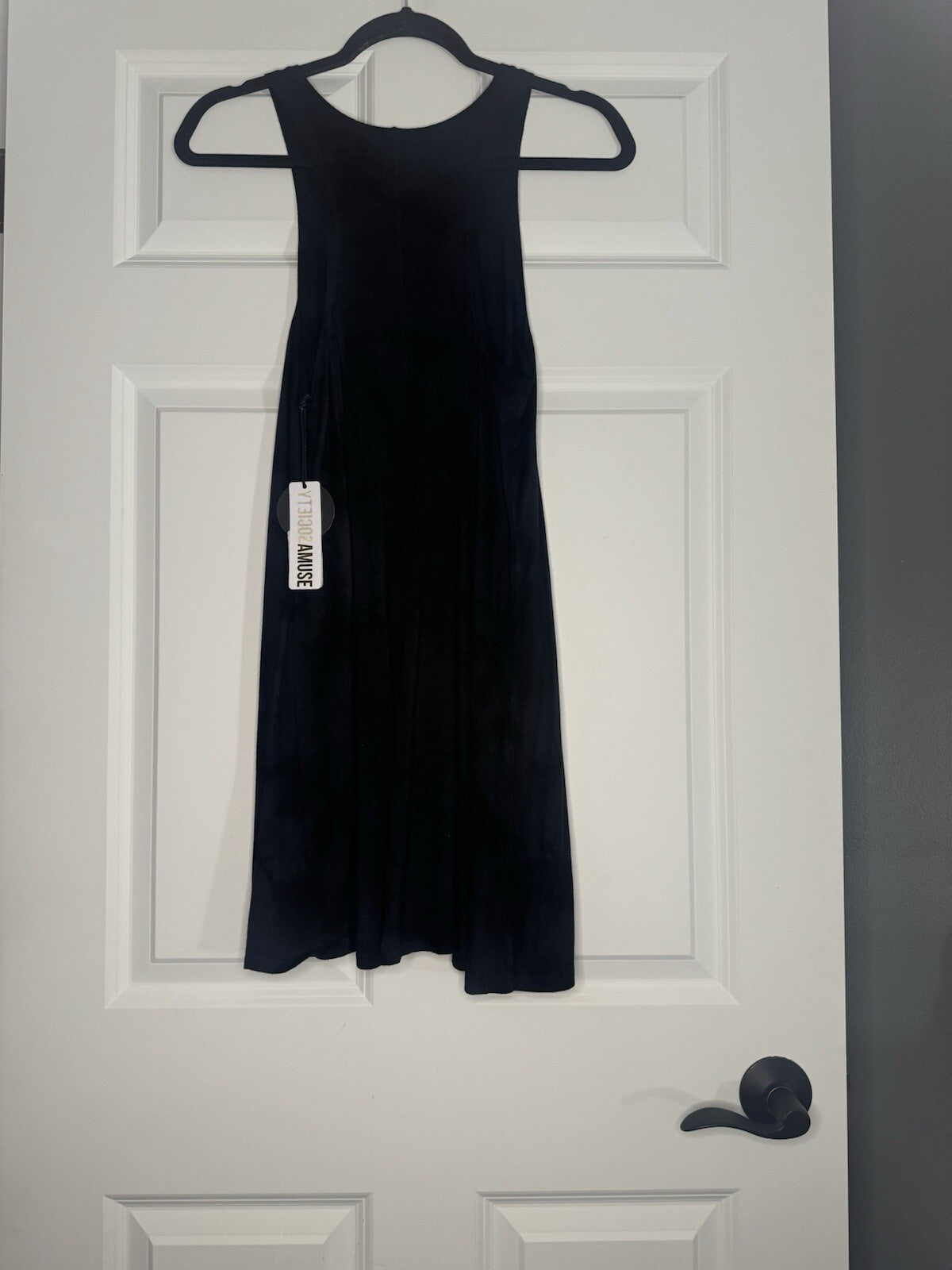 Amuse Society Sleeveless Dress XS Blue W Black Tie Dye Nwt 