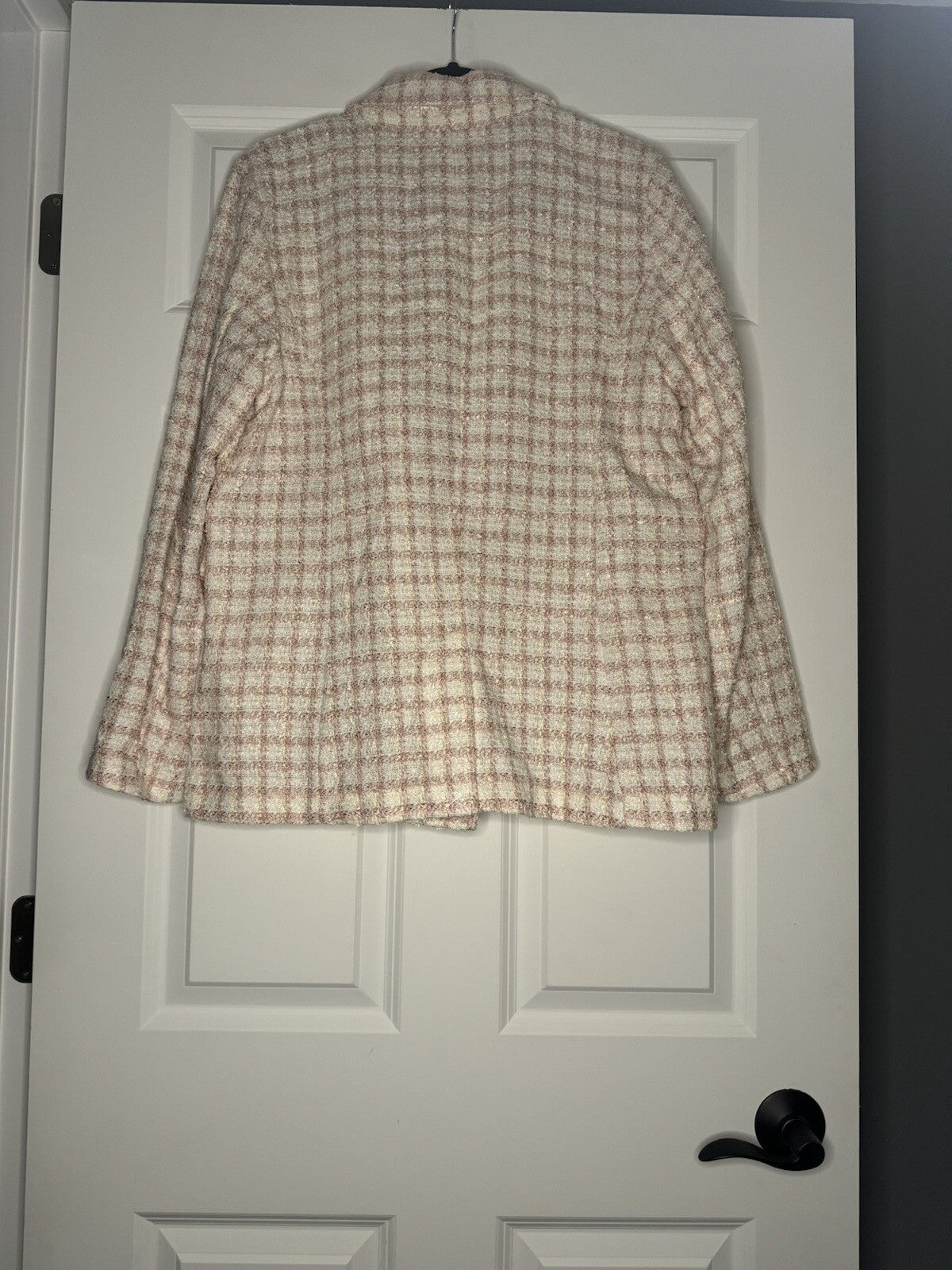 Maurice’s Large Jacket Pink Ivory Stripe Decor Buttons Nwt 