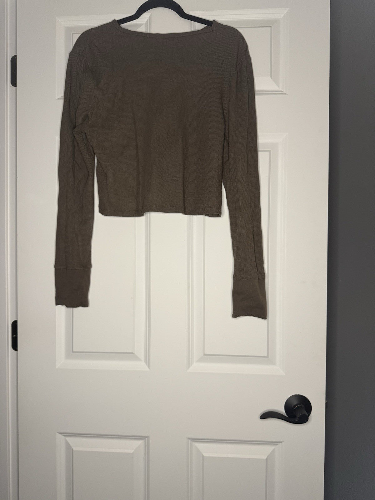 Nuuds Waffle Knit 2 Piece Pajama Set Xxl Brown 