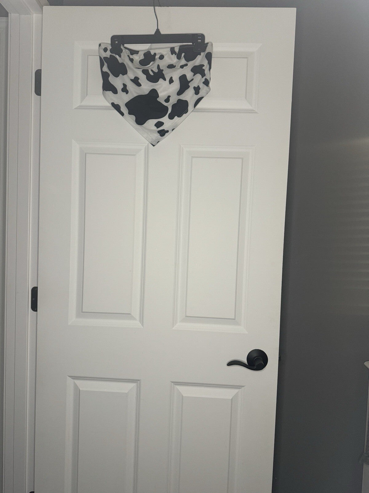 SHEIN Cropped Tube Top Small Black White Cow Print