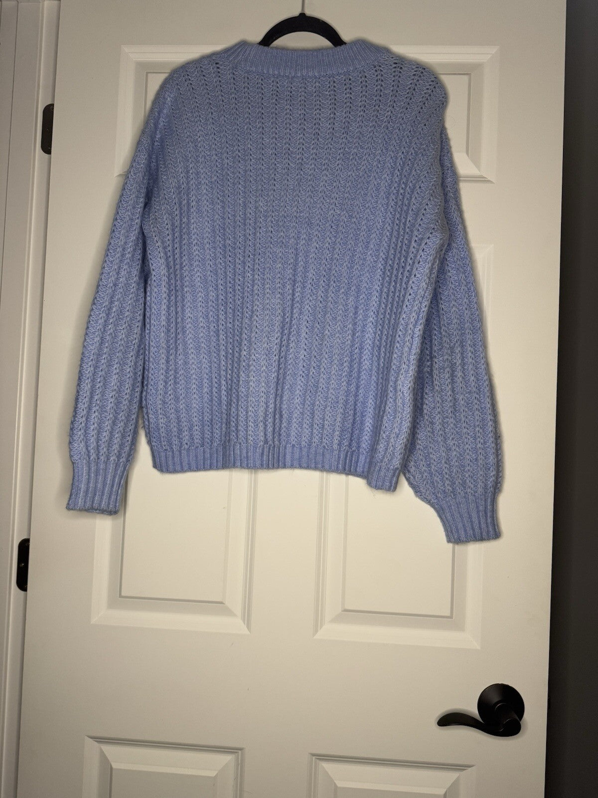Loft Knit Sweater Baby Blue Large 